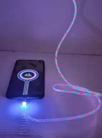 Magnetic 3‑in‑1 Fast‐Charging LED USB Cable