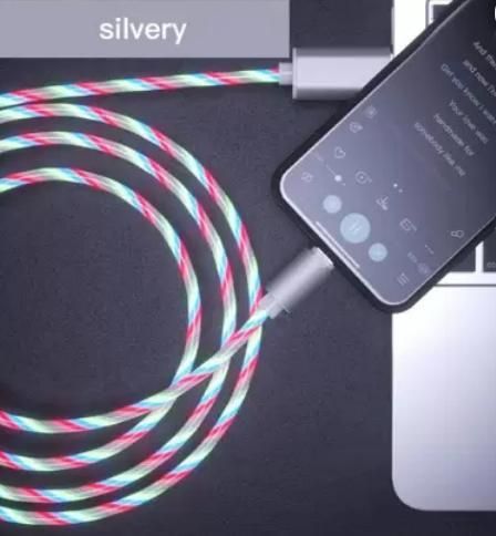 Magnetic 3‑in‑1 Fast‐Charging LED USB Cable